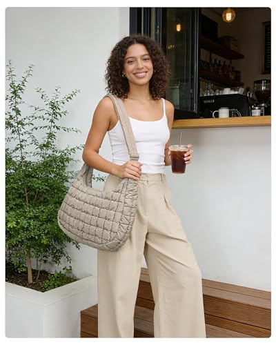 Image of BAGSMART Quilted Crossbody Bag for Women, Lightweight Puffer Purse for Travel, Daily Use & Work