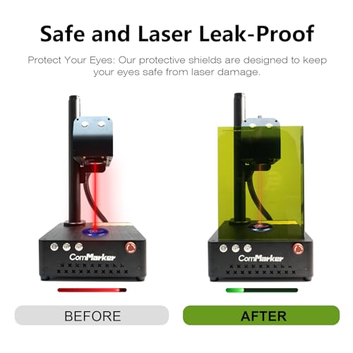Escudo protector para grabador láser, deflector en forma de L para seguridad ocular, cubierta acrílica portátil para protección de longitud de onda de 1064 nm