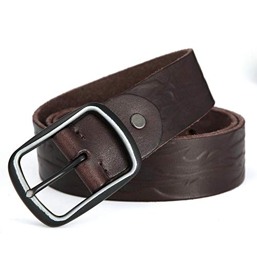 Ceinture sauvage en cuir à la main boucle ardillon accessoire homme 115cm