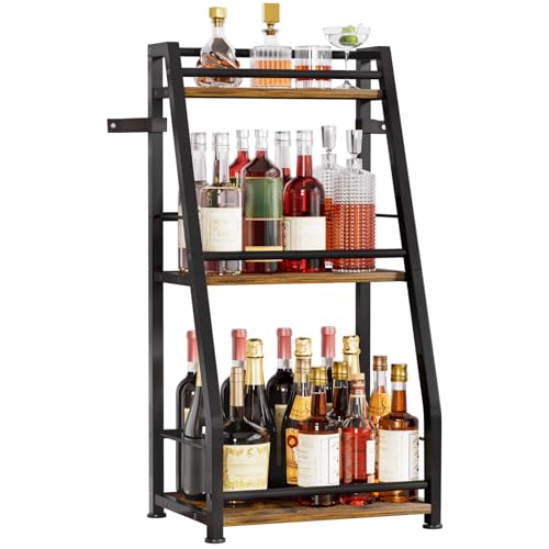 Yorbay 3-Stöckiges Freistehendes Weinregal mit Geländer: Modern...