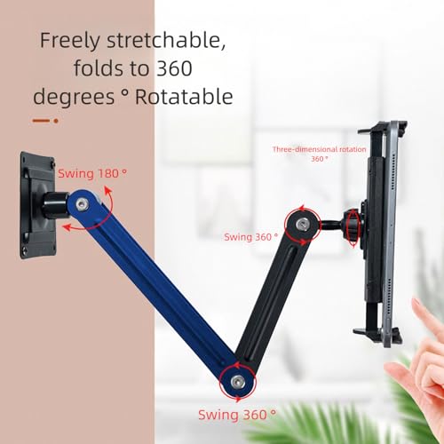 Soporte de pared plegable para tablet, base vertical con rotación y amortiguación de espacio 2