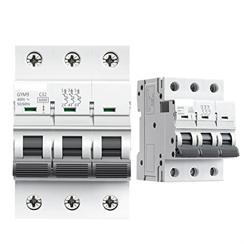 Soluciona sobrecargas eléctricas con el disyuntor Gym9 3p 6ka 20a 3 polos