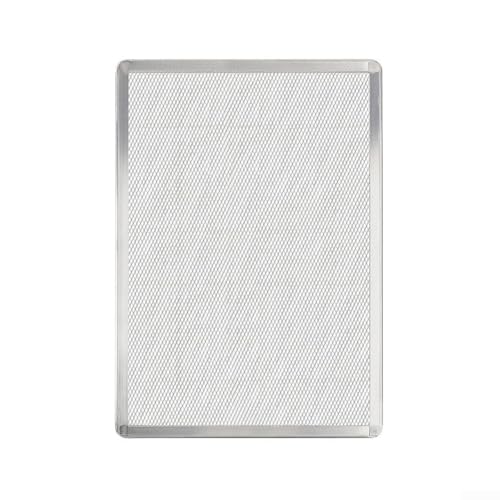 Teglia da forno per pizza, rettangolare, in alluminio, per la cottura in forno, teglia per pizza perforata antiaderente, rete quadrata per pizza (20 x 30 cm)