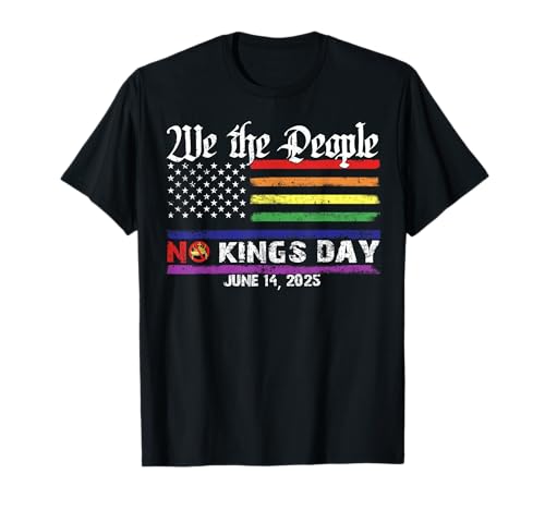No Kings Day 14 giugno Protest Tee 2025 No Kings In America Maglietta