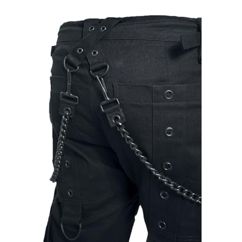 Men Black Fleece Comfort Pant Alternative Punk Rock Emo Trouser Pants Shorts/Fleece Pants2