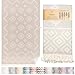 Mebien Turkish Beach Bath Towel-Vintage Design Light Grey Luxury peshtemal for spa Pool Bathroom Sand Free%100 Cotton Blanket Towels Set, Gift for Women Sizes: 33x66 inches