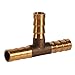 Produktbild T Stück Benzinschlauch Keenso 3-Wege t stück Benzinschlauch Kraftstoffschlauch Stachelbuchse Messing Joiner Schlauch Adapter für Druckluft-öl-Gasleitungen(8mm)