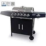 Rango de aplicación: parrilla de gas de 6+1 quemadores (132,6*54,2*92,3 cm) para 10-12 personas, parrilla de gas de 4+1 quemadores (127,5 x 53 x 97 cm) para 6-8 personas. Una doble opción para satisfacer sus diferentes necesidades.
