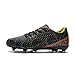 WILTENA Womens Comfy Soccer Cleats Mens Low Top Firm Ground Football Shoes Girls Boys Fashion Outdoor Football Sneakers Black Size 8w/6.5m