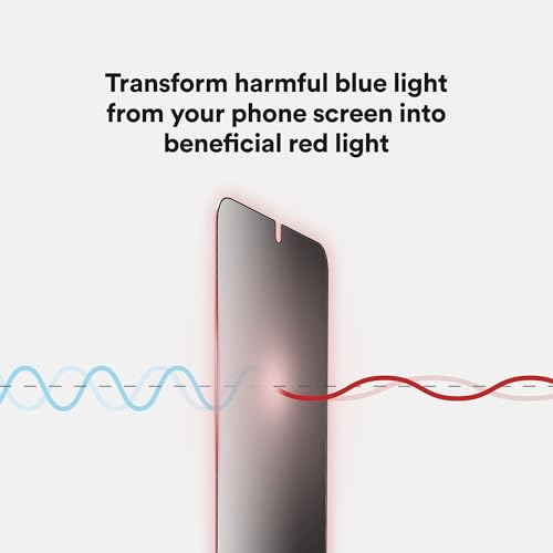 Image of BodyGuardz Red Light Converter Privacy Screen Protector - Passive Red Light Therapy for Face - Promotes Better Sleep, Healthier Skin, Reduced Eye Strain - Privacy Glass, Easy Install (Galaxy S26+)