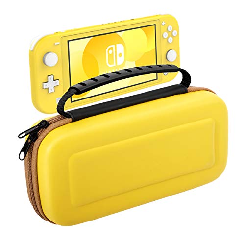 Nintendo Switch Lite ケース ATiC ニンテンドー スイッチライト 収納バッグ スイッチライト キャンセリング ケース 大容量 内部に耐震気泡が内蔵 EVA素材 凸面 耐衝撃 防汚 消臭処 全面保護 小物収納可 任天堂Switch Liteコンソール /付属品 /20枚ゲームカード収納 軽量 持ち運び便利 Yellow