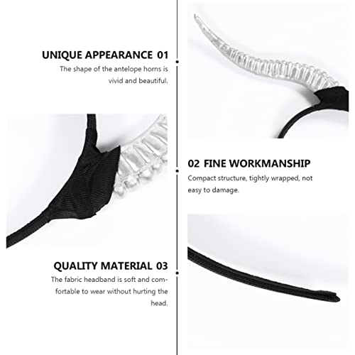 Toddmomy 1Pcs Halloween Chifre Cabeça da Chifre Gótico Antílope Chifre de Chifre de Cabeça de Cabeça