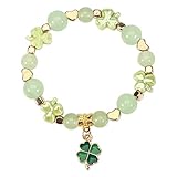 Lonext St.Patrick’s Day Bracelets for Women Charm Bracelet Beaded Stretch Bracelet Festive Costume Party Accessory