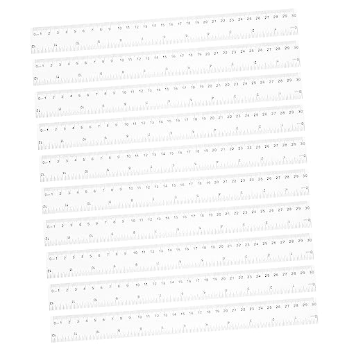 MAGICLULU 10 Pçs Kit De Material De Escritório Régua Transparente Réguas Profissionais Régua De Meta