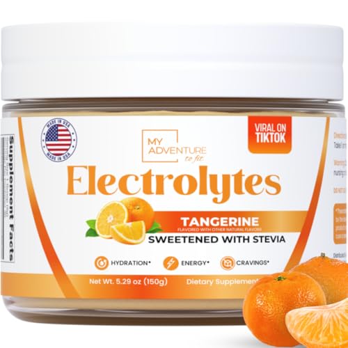 Zero Sugar - Tangerine Electrolytes Powder - Refreshing Hydration - Caffeine Free Energy with All Natural Ingredients - Vegan, Keto & Paleo - Sugar Free Electrolytes Hydration Drink Mix - 30 Servings