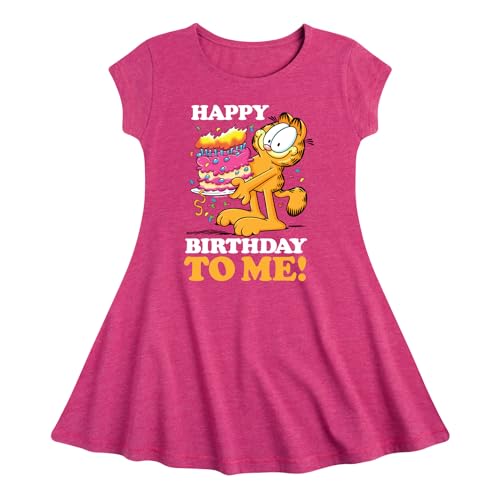 HYBRID APPAREL - Garfield - Happy Birthday to Me - Toddler & Youth Girls Fit & Flare Dress