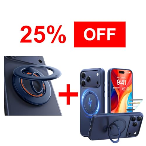 TORRAS Magnetic Stand Case & Magnetic Phone Grip Ring Holder Kickstand