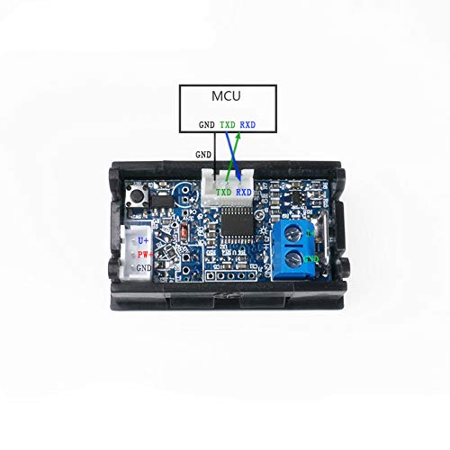 Image of Taidacent Modbus RTU Power Monitor Energy Meter DC Voltage Current Meter Ammeter RS485 TTL Isolated 100V 5A 10A 50A 100A Dual LCD Display (100V5A Modbus Protocol 485 Isolation)