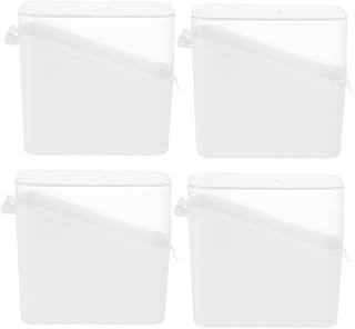 NUOBESTY 4pcs Plastic Cheese Keeper for Refrigerator with Flip Lid Storage