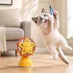 Interactive Cat Toy for Indoor Cats, Ferris Wheel Cat Treat Dispenser Teaser Wand & Suction Cup Base, w/Spoon, Puzzle Feeder Toy for Exercise, Mental Stimulation, Slow Feeding - Image 6