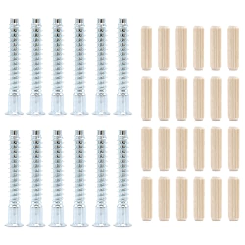 ReplacementScrews Hardware Kit Compatible with IKEA TROFAST Solid Wood Storage Frame (103.086.93) - All Screws #100214 and Dowels #101350-36 Piece Kit