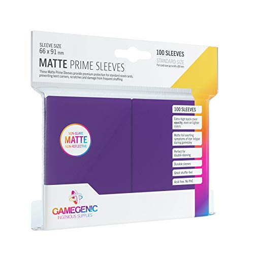 Gamegenic Ggs11033Ml Matte Prime Sleeves (100-Pack), Purple