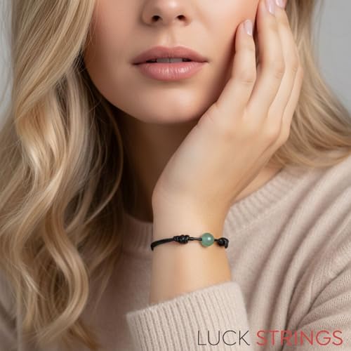 Pulsera ajustable de piedras naturales unisex miniatura 2
