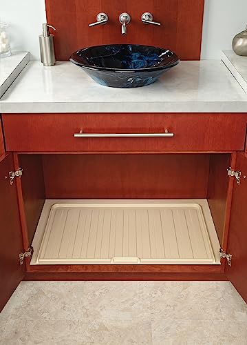 Bandeja de goteo de polímero Rev-A-Shelf color almendra ajustable para bases de lavabo de 27" a 30" miniatura 2