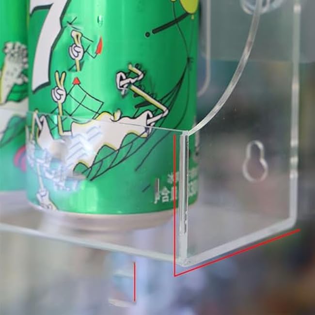 Refrigerator Organizer Bins Wall Mounted Soda Can Organizer Beverage Storage Rack Holder Multipurpose Food Organizer for Home Kitchen Convenience Store Acrylic 300g