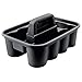 Rubbermaid Deluxe Carry Caddy for Cleaning Products, Spray Bottles, Sports/Water Bottles, and Postmates/Uber Eats Drivers, Black (FG315488BLA)