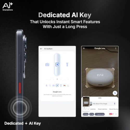 Image of AI+ Nova 2 Neo 5G Smartphone, 128 GB, Black, Android 16, 4 GB RAM, Mediatek Dimensity 6300, 2.4 GHz, 6.745 Inch HD+ Display