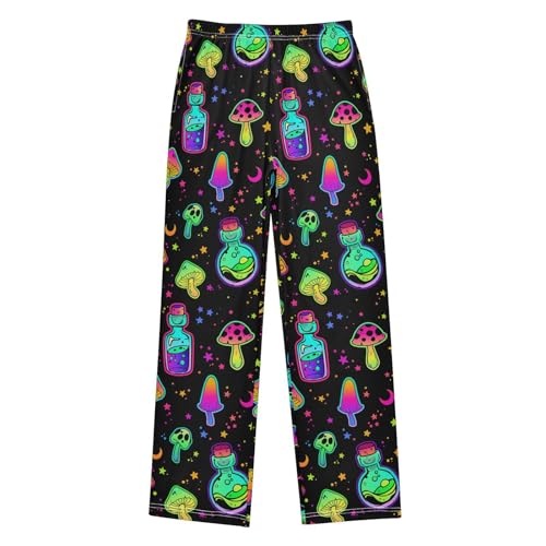 ZZKKO Witch Bottles Potion Mushroom Boys Pants for Kids Jogger Pants with Pockets S-XL