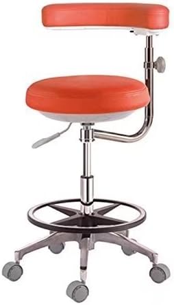 BONEW PU Leather Nurse Chair Armrest 360 Rotation Seat Height Adjustment Portable Dental Chair