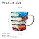 3D Painted Book Mug, 2025 Neuheit Lackierter Buchbecher, Buchtasse, Einzigartige Büchertasse, Kaffeebecher Bücher, Gemalte Buch Tasse, Buch Kaffeetasse, Sammlung Geschenke für Literaturliebhaber