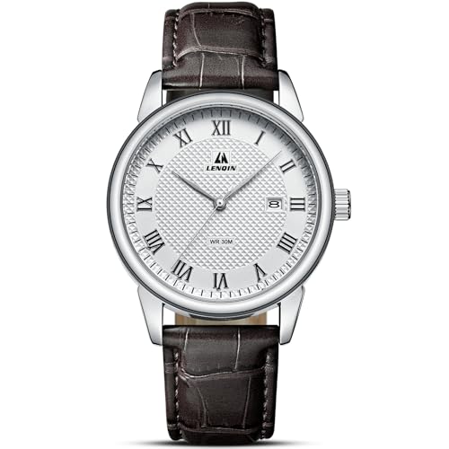 LN LENQIN Uhren Herren Herren Uhr 30M wasserdichte Armbanduhr Analog Quarzuhr Mode Casual Designer Uhr für Männer Lederband