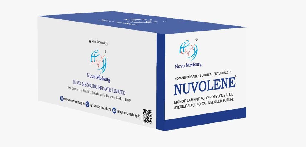 NUVO MEDSURG NUVOLENE Polypropylene Sutures (Code No NM870) - Pack of 12 Foils