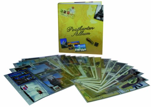 Preisvergleich Produktbild Postkartensammelalbum: Grundausstattung mit 20 Folienblättern für 80 oder 160 Postkarten.