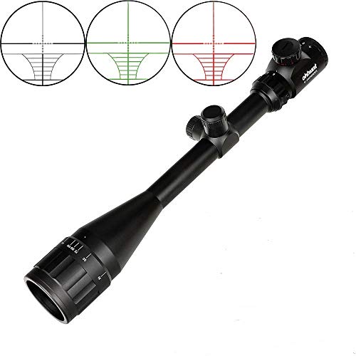 Ohhunt 6-24x50 AOEG Lunettes de visée Rouge Vert Lumineux Optique Vue (with 11mm Dovetail Rings)