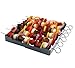 Stainless Steel-Heavy Duty, Shish Kebab 6-Piece Skewer - Shish Kabob Rack & Grill Set for ALL Meats & Vegetables-Over 2 Dozen Amazing Shish Kabob Recipes, Interlocking Shish Kabob Skewers, by MORE