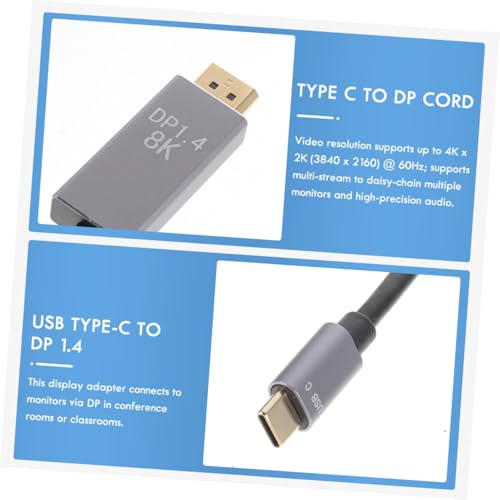 Cable USB adaptador para proyectores compatible cable de conexión multimedia USB EXCEART 2 piezas 5
