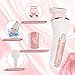 YHC Electric Razor for Women – 2-in-1 Waterproof Cordless Shaver for Legs, Underarms, Face & Bikini, Hypoallergenic Blades, Wet & Dry Use, USB Rechargeable (Pink).