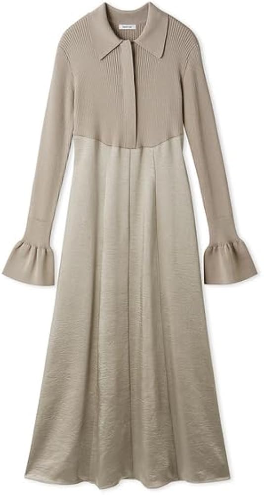 Amazon.co.jp: [フレイ アイディー] ポロカラーニットワンピース