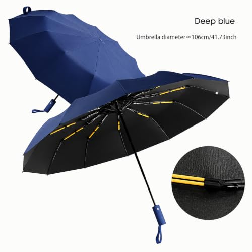 Image of Umbrella, UV Big Size Umbrella for Sun Protection Rain Windproof Strong Large 3 Fold For Men Women Kids Boys Girls Perfect & Stylish Windproof & Compact
