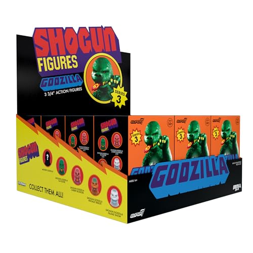 Image of Super7 Toho Shogun Godzilla Blind Box Flat - (12 Pack) 3.75 inch Toho Godzilla Action Figures - Classic Movie Monster Collectibles and Retro Toys