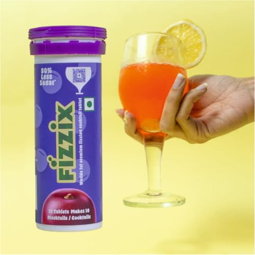 Image of Fizzix Cocktail Effervescent Tablets, 10 Pack, Low Sugar Drink Mix for Mocktails and Cocktails (PASSIONFRUIT)