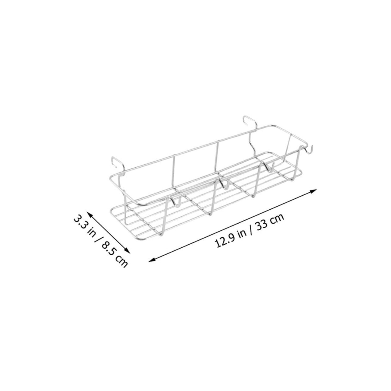 2 Stück Gewürz Hängekorb aus Edelstahl für Grillbesteck | Silber, mit Haken zum Aufhängen, für Gewürzflaschen und Grillzange, Camping Sowie Outdoor Bbq