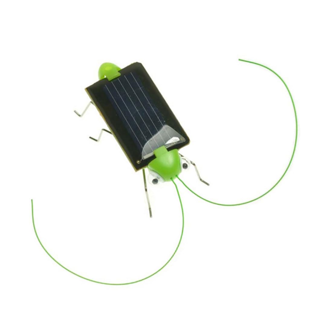 Vervevum Solar Energy Powered Grasshopper/Cricket Solar Power Black Cockroach Bug Toy for Childrens, Toys