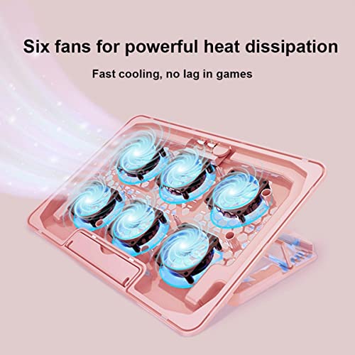 EEDSDLTQ-Laptop-Cooler-Cooling-Pad-for-12-17-Inch-Laptop-Slim-Portable-USB-Powered-with-6-Quiet-Fans-and-Rotary-Switch-ControlAdjustable-Holder-Notebook-Support-Color-Pink