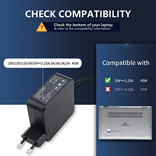 45W USB C Caricatore Alimentatore Tipo-C per Asus