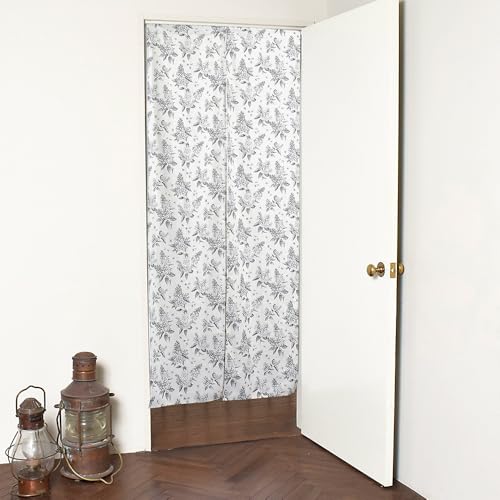 スタイルデコール(STYLE Decor) 間仕切りカーテン・のれん (86cm×180cm) ライラック モノクローム W3804310